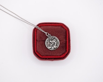 Antique Miniature Oxidized Catholic Religious Medal