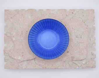 David Andersen Sterling Blue Guilloche Enamel Dish