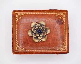 1950s Joseff of Hollywood Signed Sapphire Flower Clip