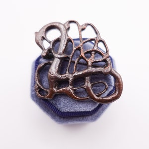 Vintage Bronze Celtic Mythological Creature Brooch