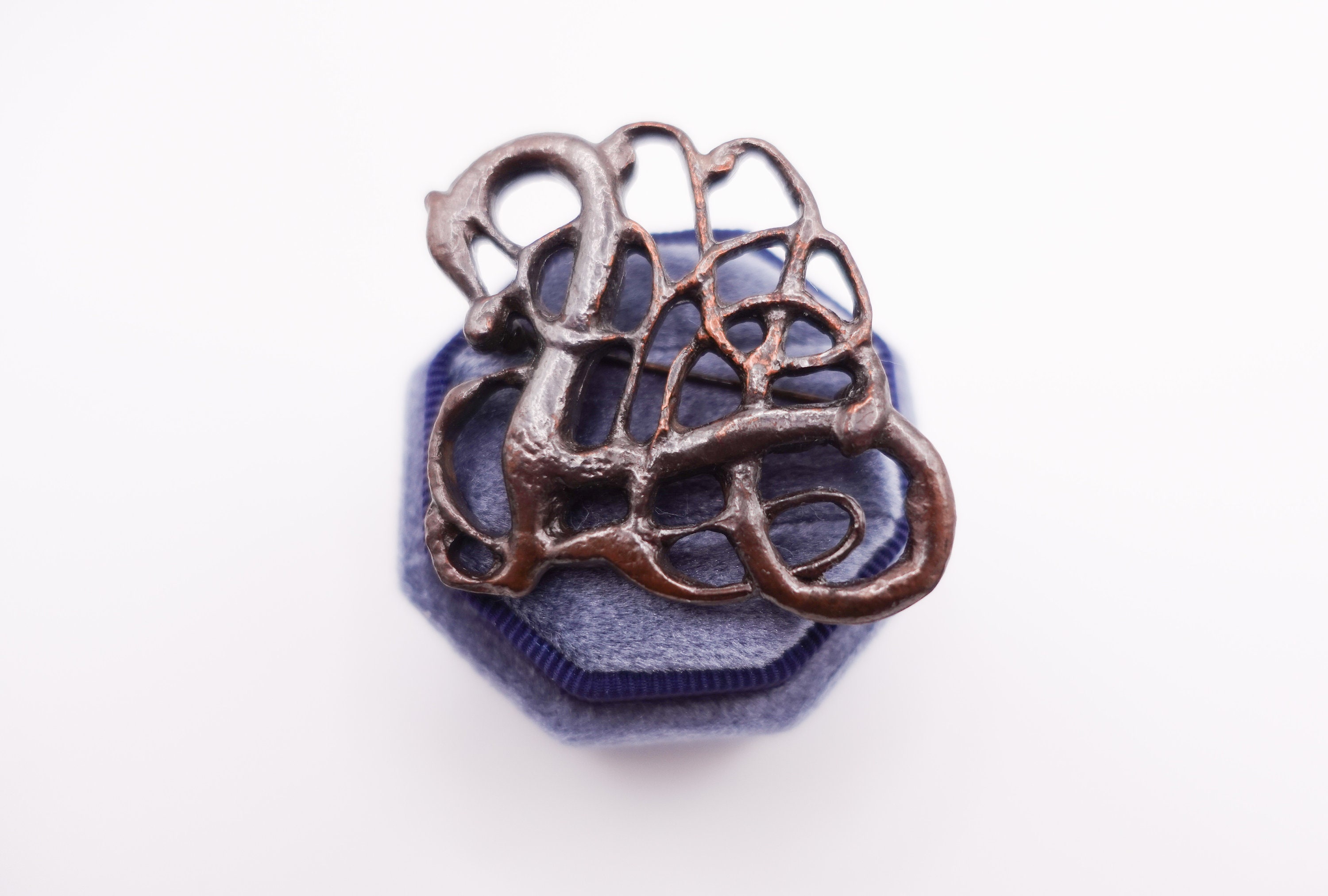 Vintage Bronze Celtic Mythological Creature Brooch