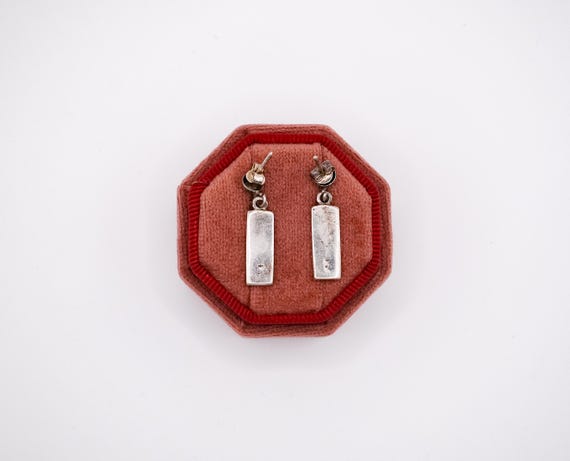 Turquoise Inlay & Sterling Rectangular Tag Style … - image 10