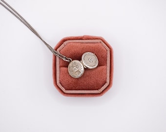 Antique Victorian Engraved Flower Motif Miniature Locket