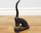 Vintage Cast Iron Advertising Stamp Seal Paper Embosser, Castlegar Equipment Rentals Ltd.