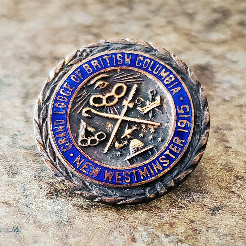 Antique 1915 IOOF Screw Back Lapel Pin Grand Lodge of British Etsy