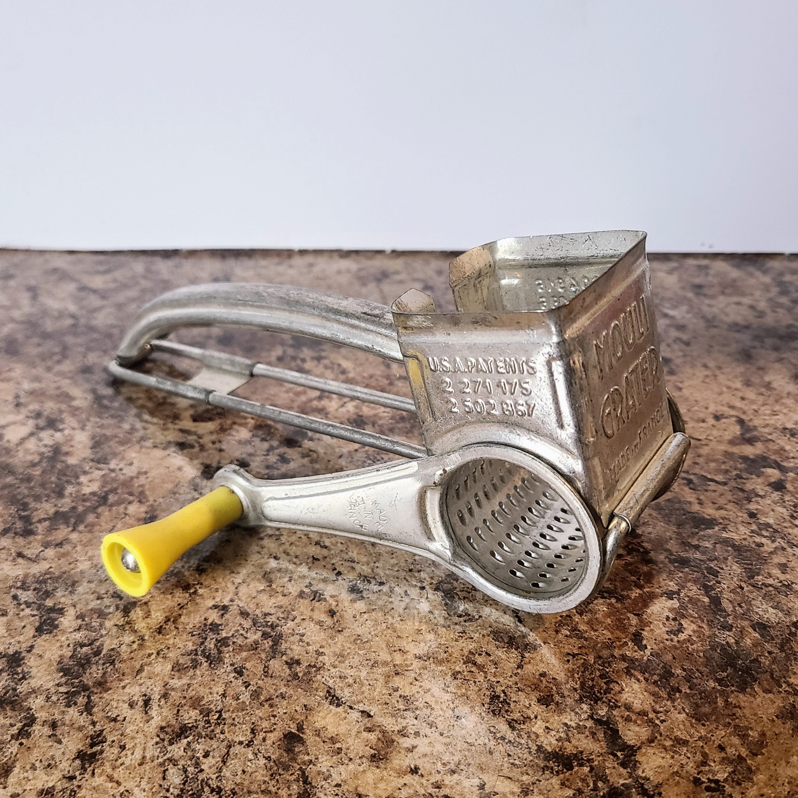 Vintage Mouli Hand Cheese Multi Purpose Hand Crank Grater Made in