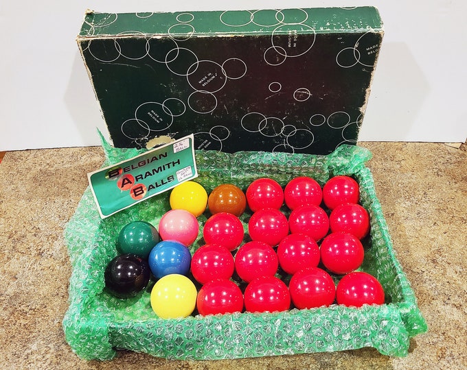 Vintage Professional Snooker Balls, Belgian Aramith Balls, 21/16, Complete Billiard Ball Set Etsy