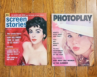 Two 1961 Movie Screen Mags, 'Screen Stories' And 'Photoplay', Liz Taylor, Tuesday Weld