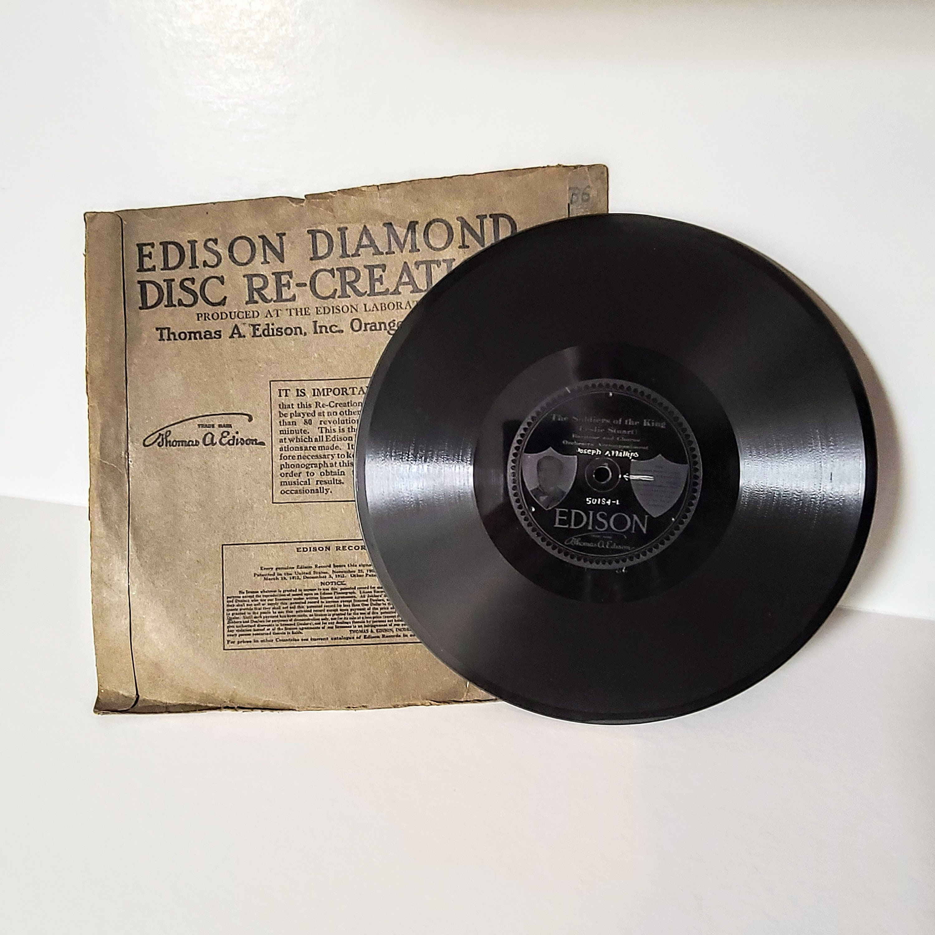Antique Edison Diamond Disc 1914 50184 With Matching Paper - Etsy Hong Kong