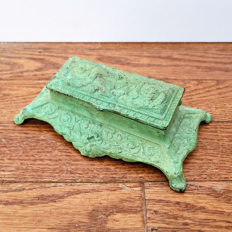 Antique Postage Stamp Holder French Victorian Desk Accessory Etsy