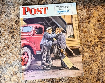 1947 The Saturday Evening Post, Full Magazine, October 18th 1947, "Speck Of Coal" With Two Coal Miners