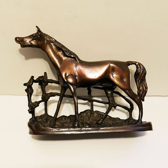 Vintage Bronze Horse Sculpture