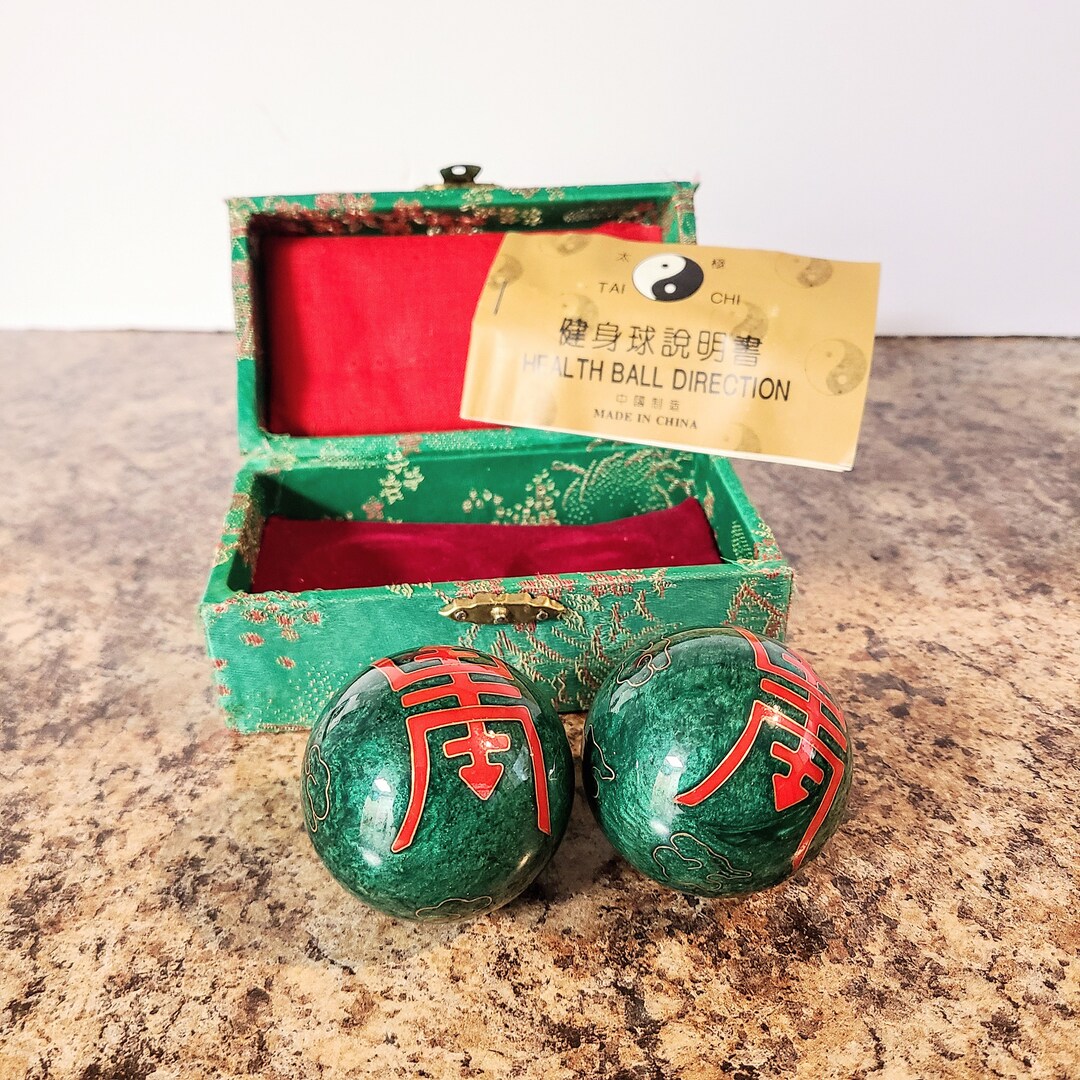 Vintage Steel Chinese Baoding Balls Chiming Fitness Stress Etsy
