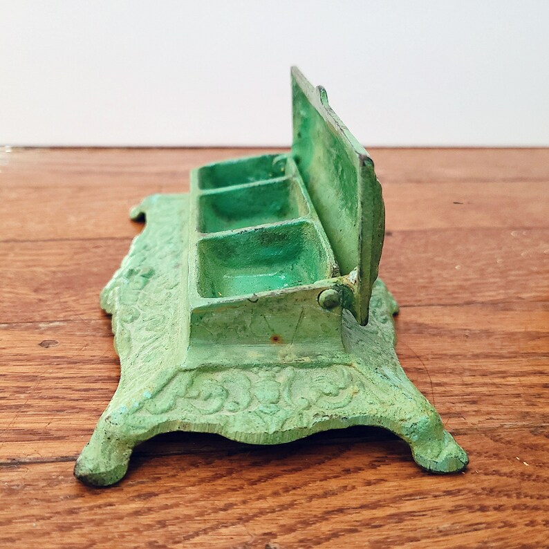 Antique Postage Stamp Holder French Victorian Desk Accessory Etsy