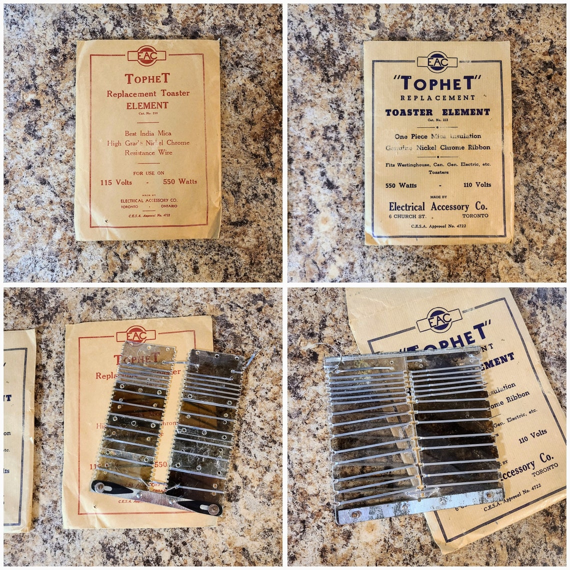 Vintage 1940s Tophet Toaster Elements New Old Stock in - Etsy