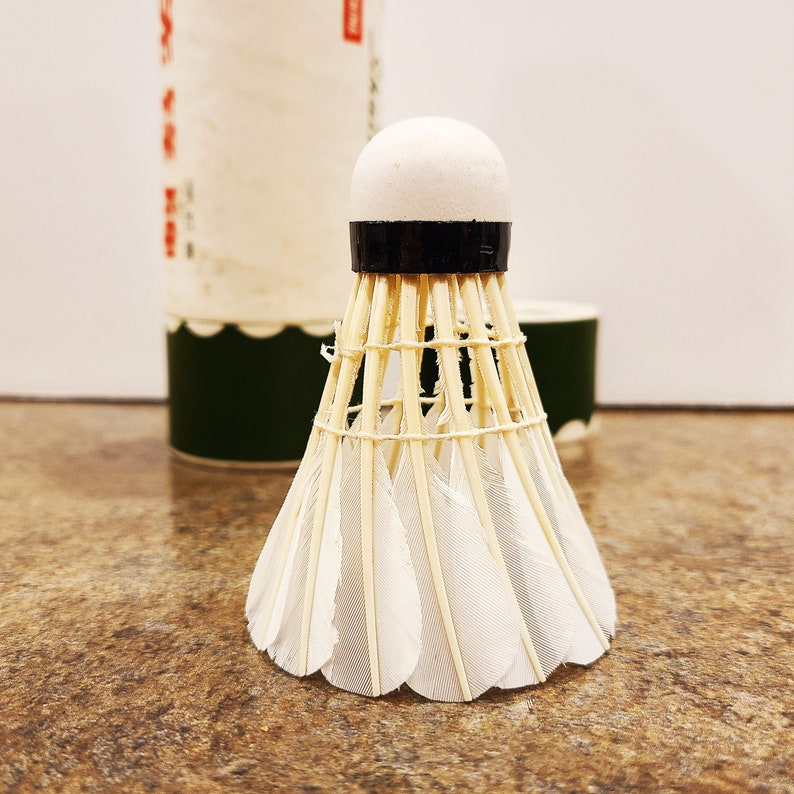 Real Feather Birdies Made In China 1960s Pioneer Badminton Shuttlecocks Full Pack Of Six New Old Stock Never Used