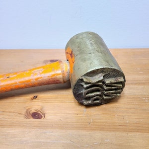 Vintage Logging Hammer, Brass Log Marking Tool Sledge Hammer, BC British Columbia Foresty Hammer, Sparwood