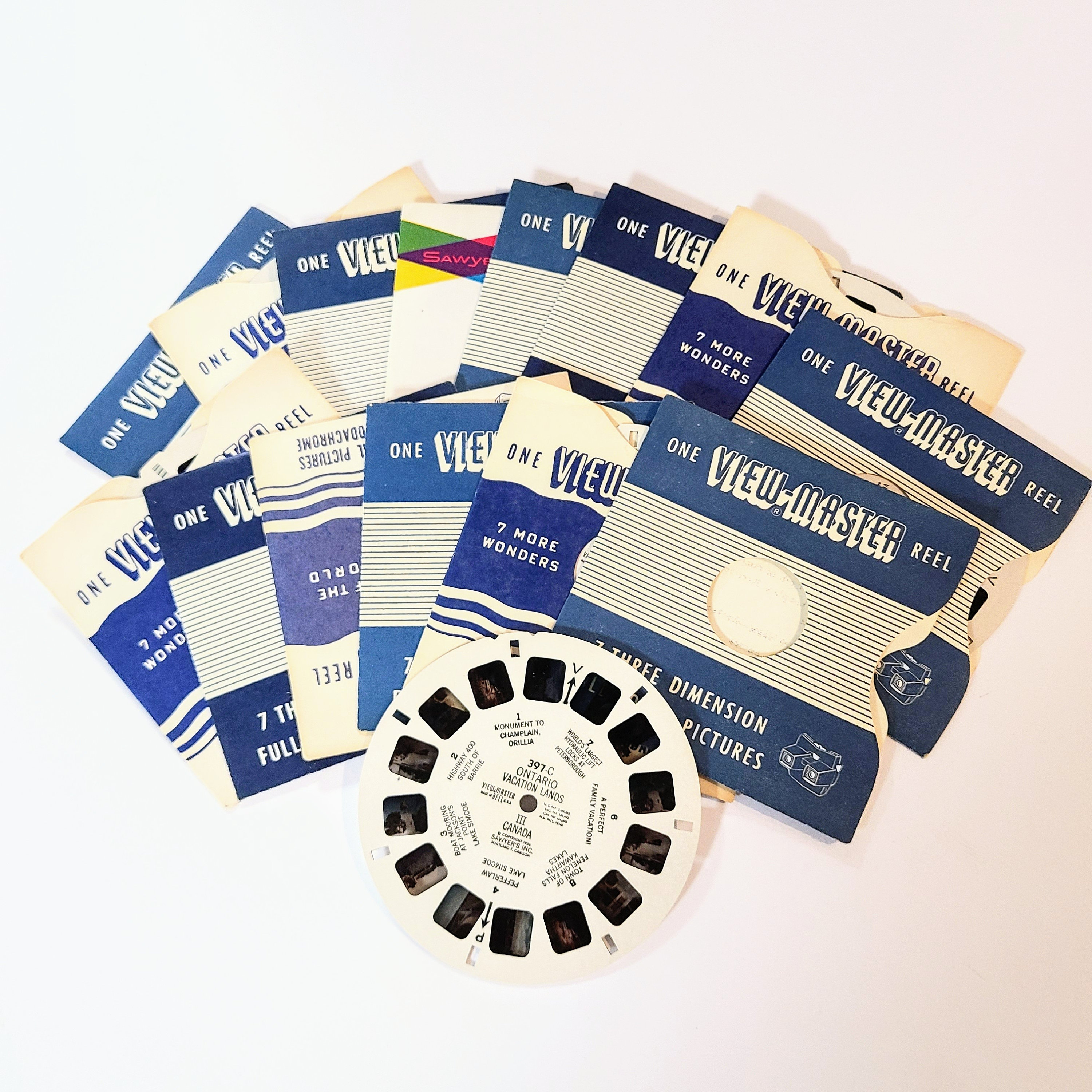14 Vintage View-Master Reels, 1950 to 1957, All With Sleeves, Just 2 Bucks  Each