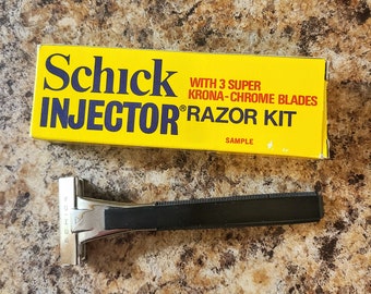 Vintage Schick Injector Razor Kit 'Youth Pac', Canadian Sample Pack, And Schick Injector 7 Blade Set (New In Package)