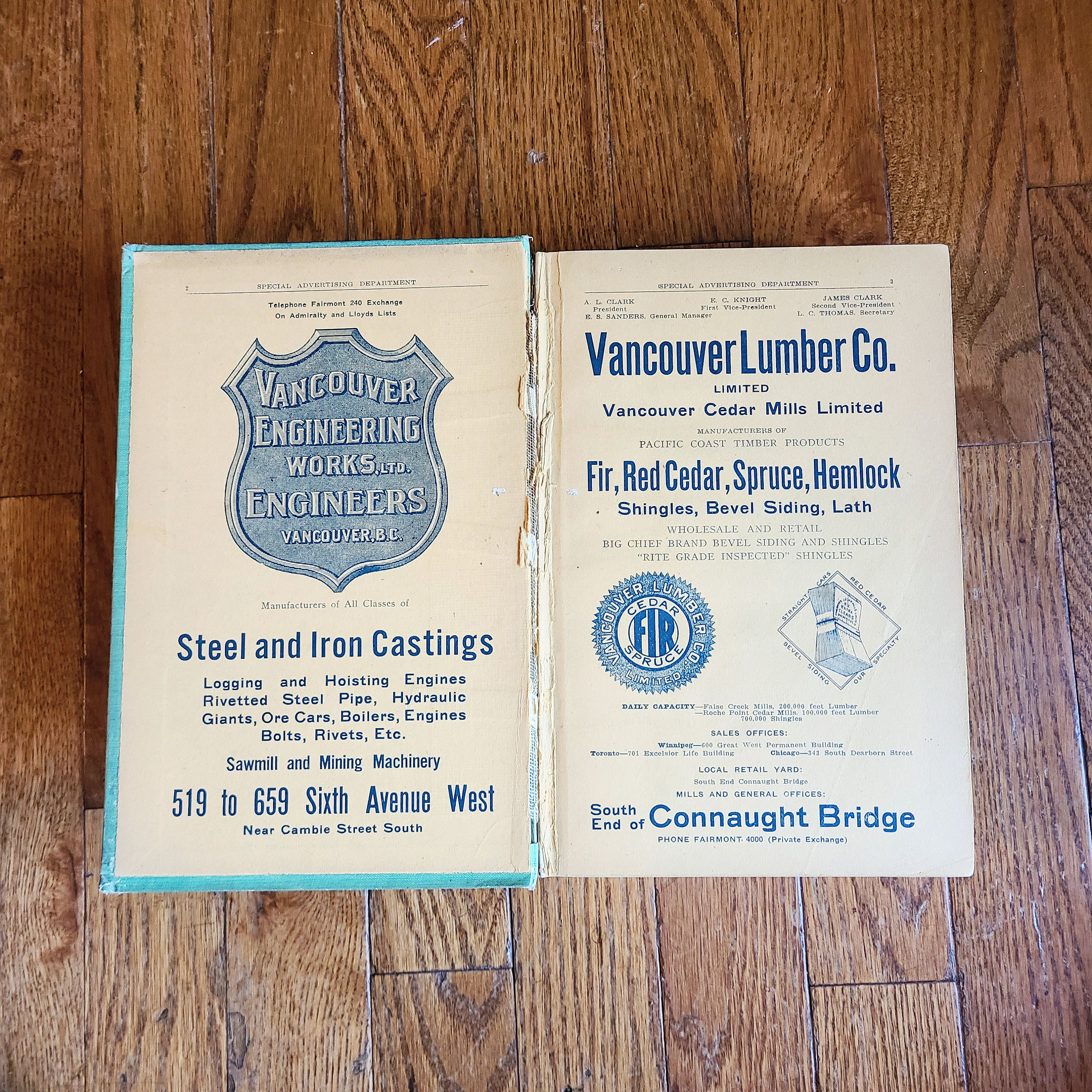 やまだページ　411 20冊 1920 Vancouver Phone Directory Book, Henderson's Greater