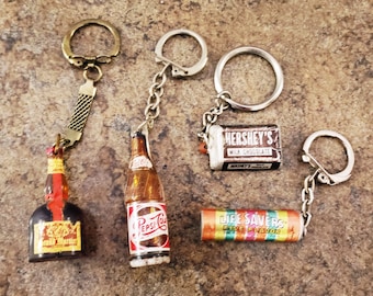 1960 Food Product Advertising Portachiavi, Life Savers, Hershey's Chocolate, Peps-Cola, Grand Marnier