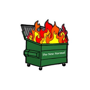 Vinyl Decal Sticker, Dumpster Fire Decal, The New Normal, Laptop Decal, Car Decal, Trendy Sticker, Funny Decal Gift, Vinyl Sticker
