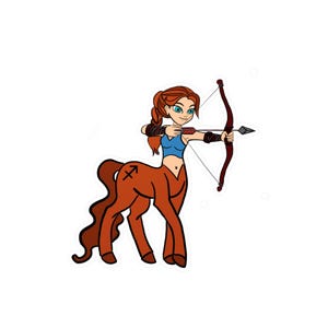 Whimsical Sagittarius Zodiac Vinyl Decals - Fun Stickers for Laptops, Water Bottles, Notebooks, Gifts, and Decor