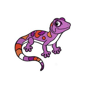 Lesbian Pride Kiss-Cut Vinyl Decal, &#39;Lesard&#39; Lizard Sticker, Lesbian Pride Flag Colors, LGBTQIA Pride Decal