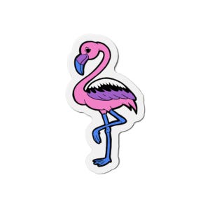 Gender Fluimingo  Die-Cut Magnet,  Gender Fluid Pride Flag Flamingo, LGBTQIA+