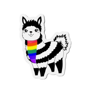Allypaca Die-Cut Magnet, Lgbtqia+ Pride Fridge Magnet, Rainbow Love Magnet, LGBTQ Equality Decor, LGBTQ Support Gift