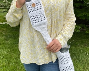 PATTERN: Water Bottle Sling Bag with Phone Pocket Crochet