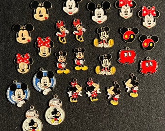 Mickey and Minnie Mouse Charms