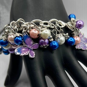 Butterfly Silver Charm Bracelet