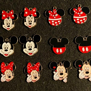 Mickey and Minnie Charms