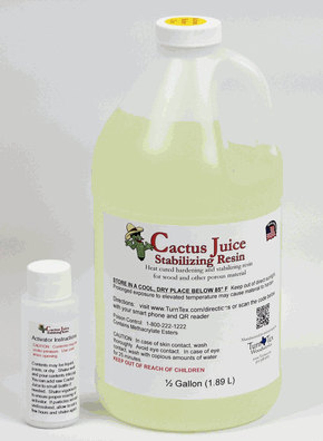 1/2 Gallon 1.89 L Cactus Juice Stabilizing Resin Solution for Woodworking,  Hardening and Stabilizing Wood and Other Materials 