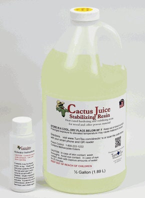1 Gallon (3.79 L) Cactus Juice Stabilizing Resin Solution for woodworking,  hardening and stabilizing wood and other materials