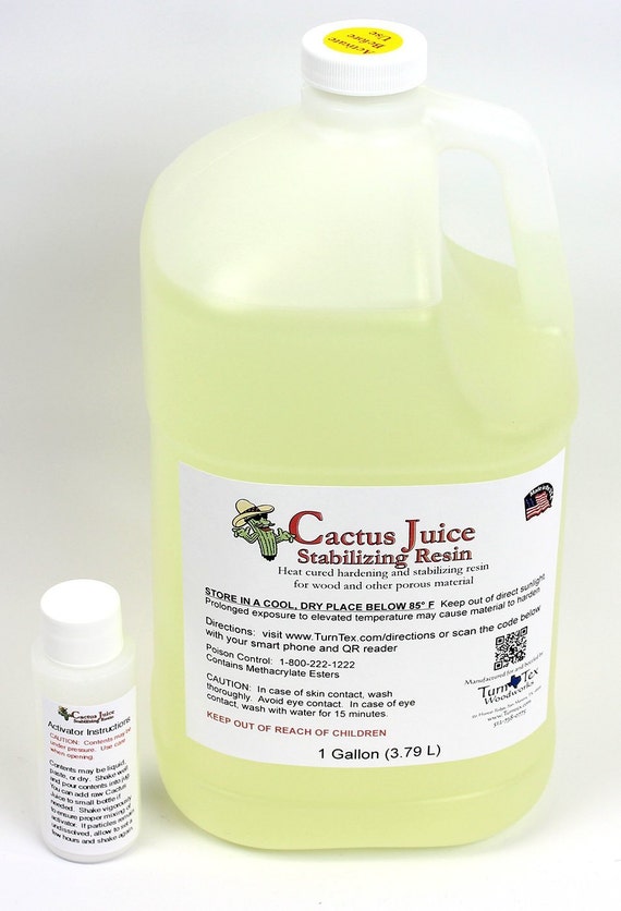 1 Gallon (3.79 L) Cactus Juice Stabilizing Resin Solution for woodworking,  hardening and stabilizing wood and other materials