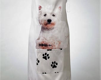 IRISH TERRIER DOG NEW FUN DESIGN APRON KITCHEN SANDRA COEN ARTIST PRINT