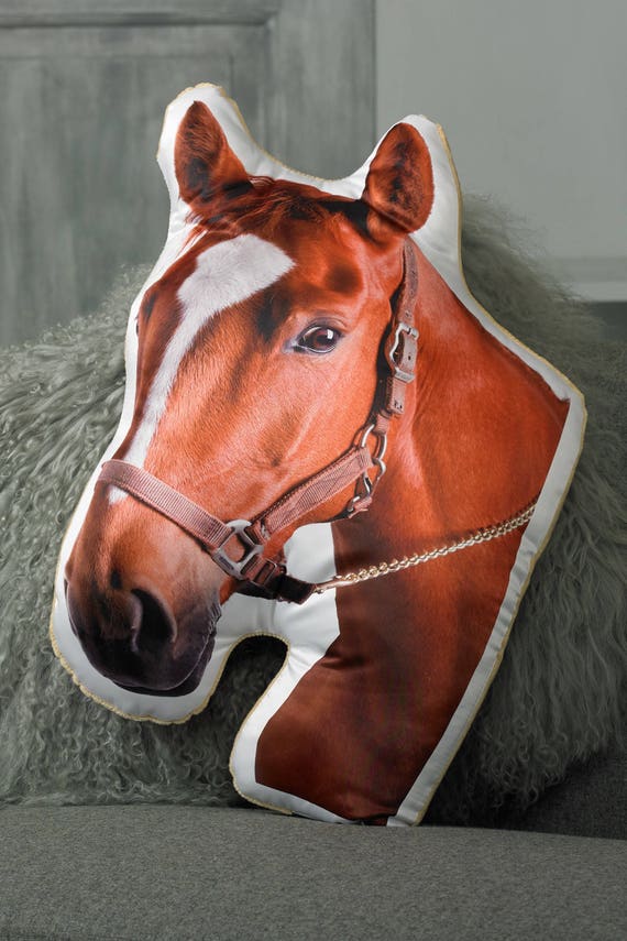 Adorable Chestnut Horse Shaped Cushion Horse shaped pillow | Etsy