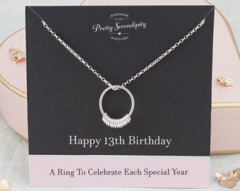 13th Birthday Official Teenager Sterling Silver Wrap Ring