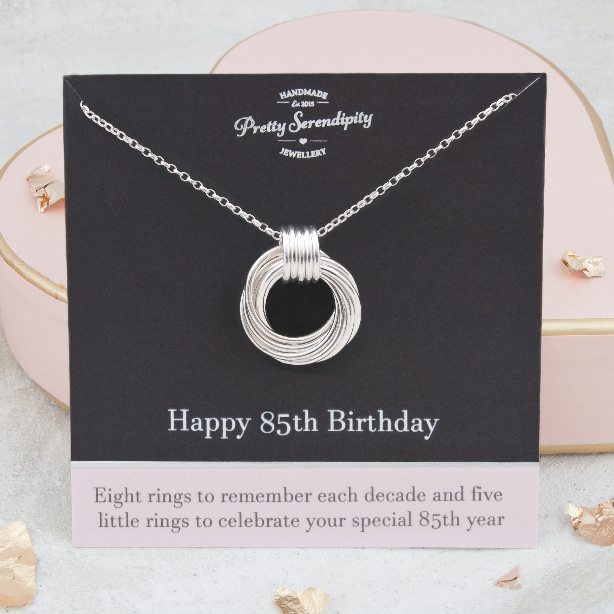 85Th Birthday Necklace, Gift For Her, Sterling Silver