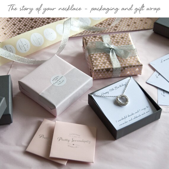 MyNameNecklace カスタム刻印ロシアリング ラウンドサークルネックレス 5リング付き レディース スターリングシルバー 925ジュエリー