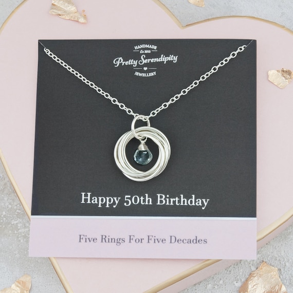 50th Birthday Necklace 50th Birthday Necklace