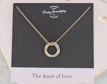Love Knot Necklace - Gift For Girlfriend, Jewellery For Wife