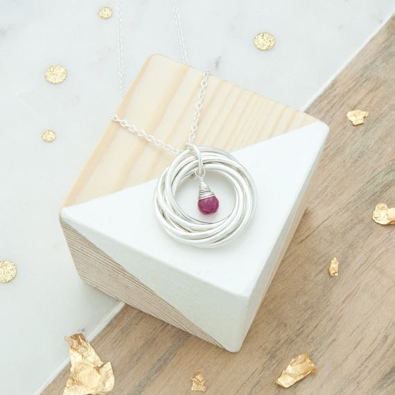70th birthday 2024 necklace with birthstone