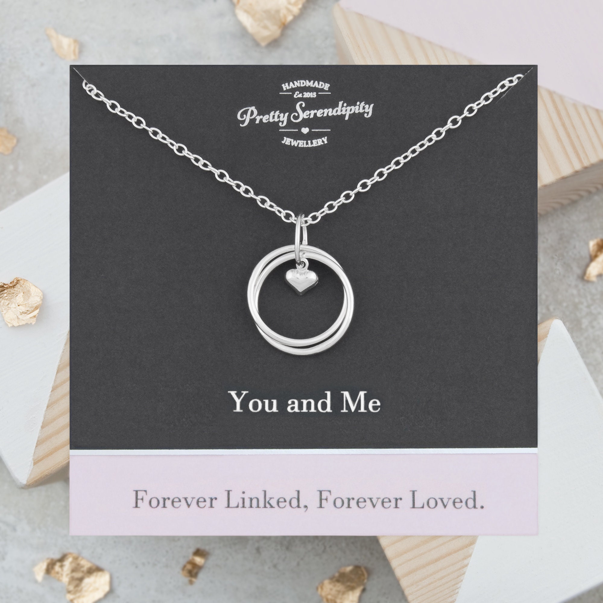 Forever Linked, Loved Necklace - Mother & Daughter Necklace, Gift For Daughter, Mummy Jewellery