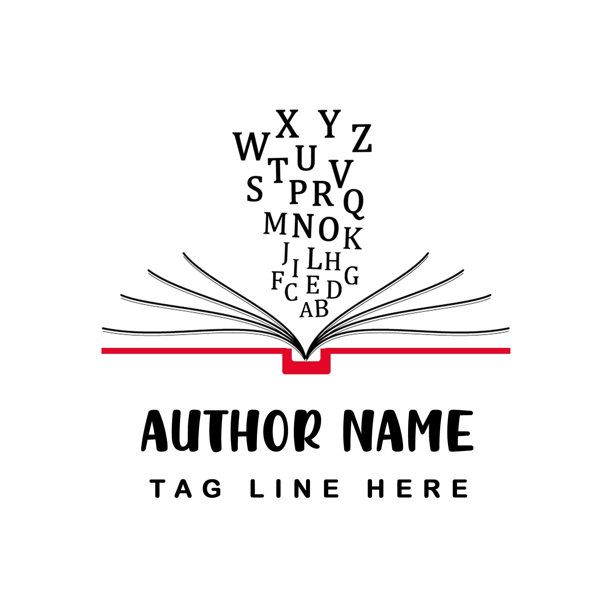 Open Book Premade Logo Design Author Logo Writer Logo | Etsy