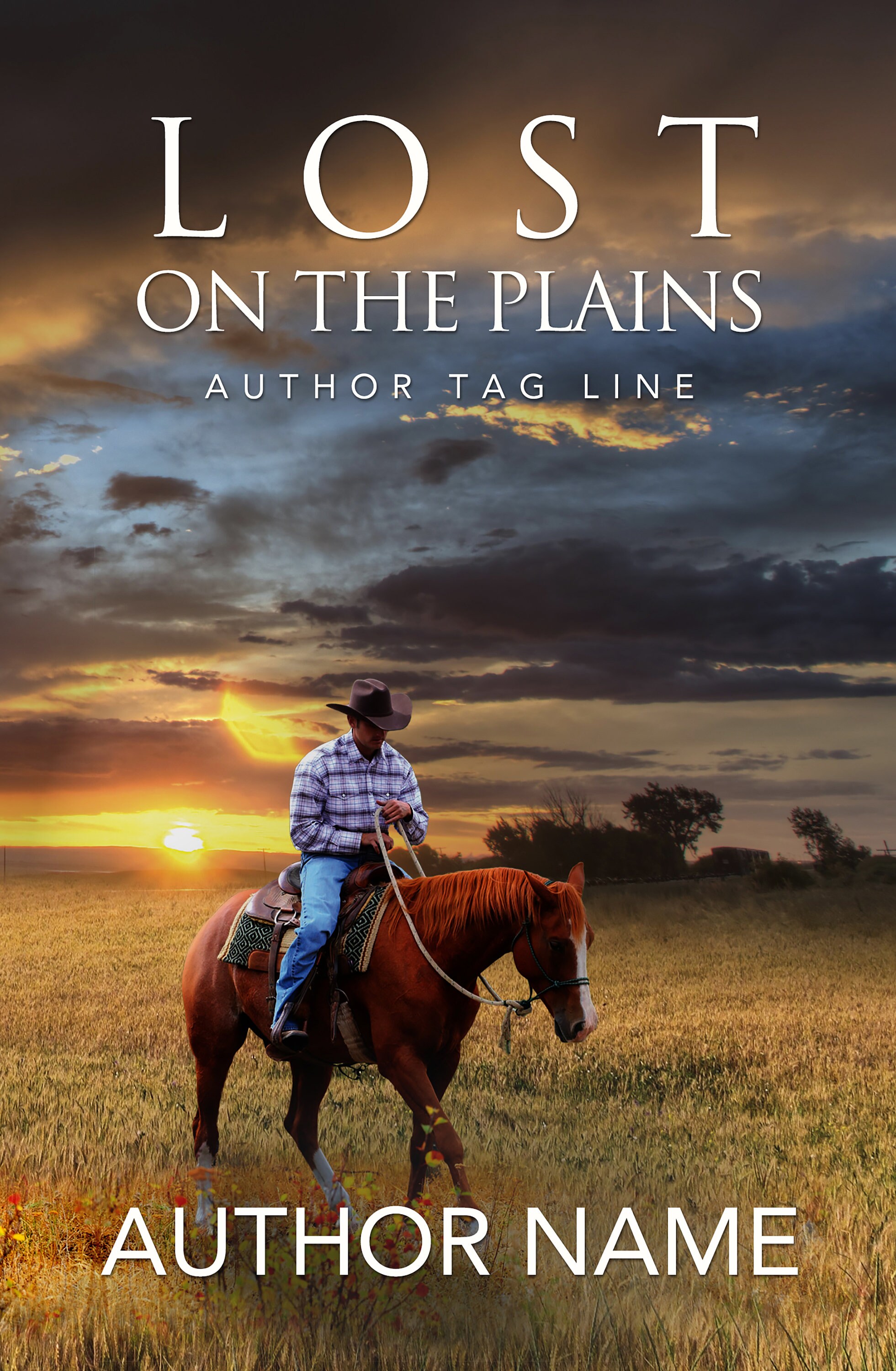 Western Contemporary or Historical Premade Book Cover Design Etsy