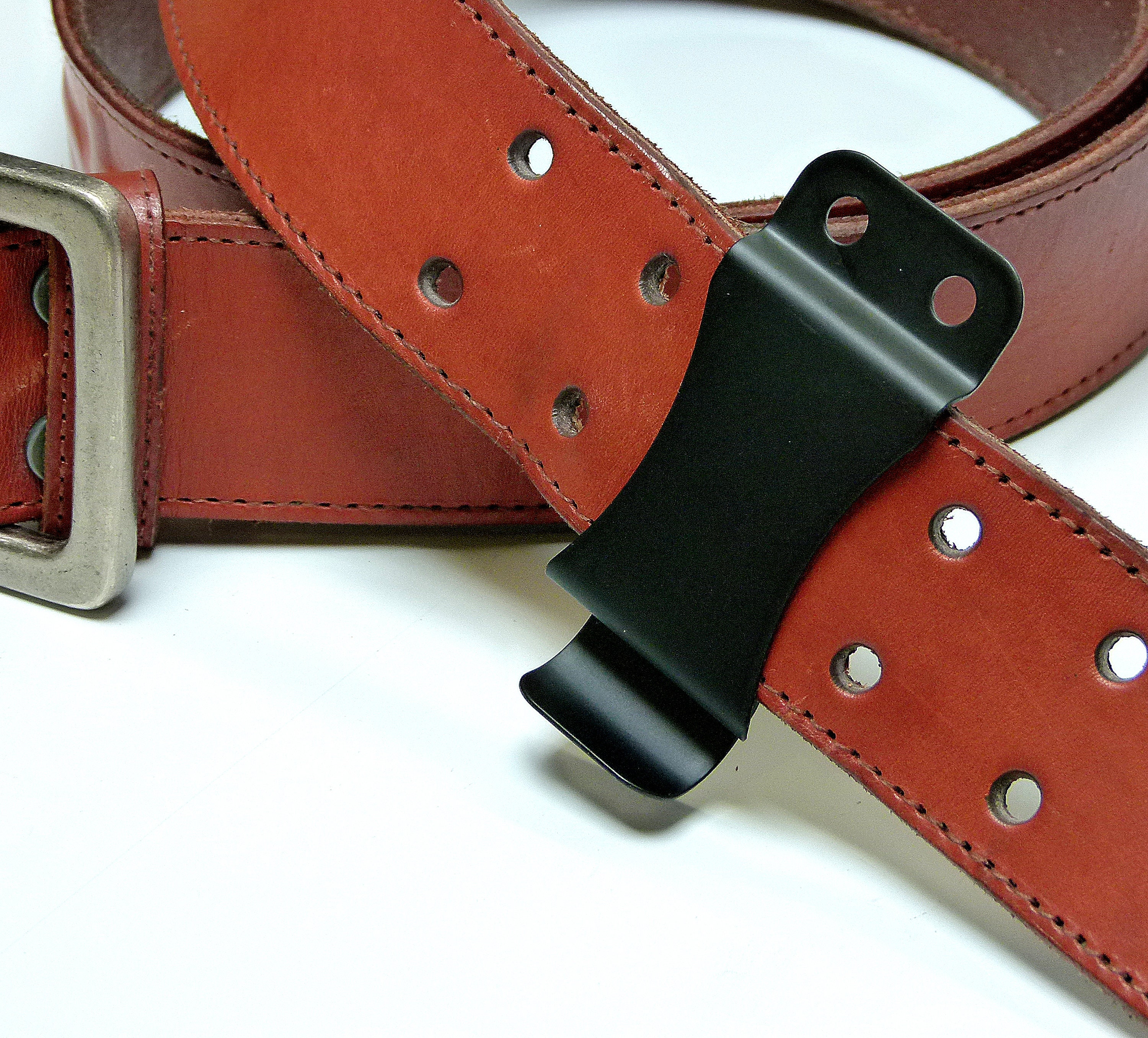 15 Sets Leather Belt Clip Holster Clips Metal Belt Clips Rectangle