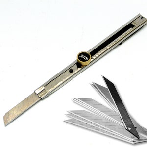 9mm Staal ambachtelijk mes Snap off mes Hobby mes Cartridge cutter + 30 graden Messen.